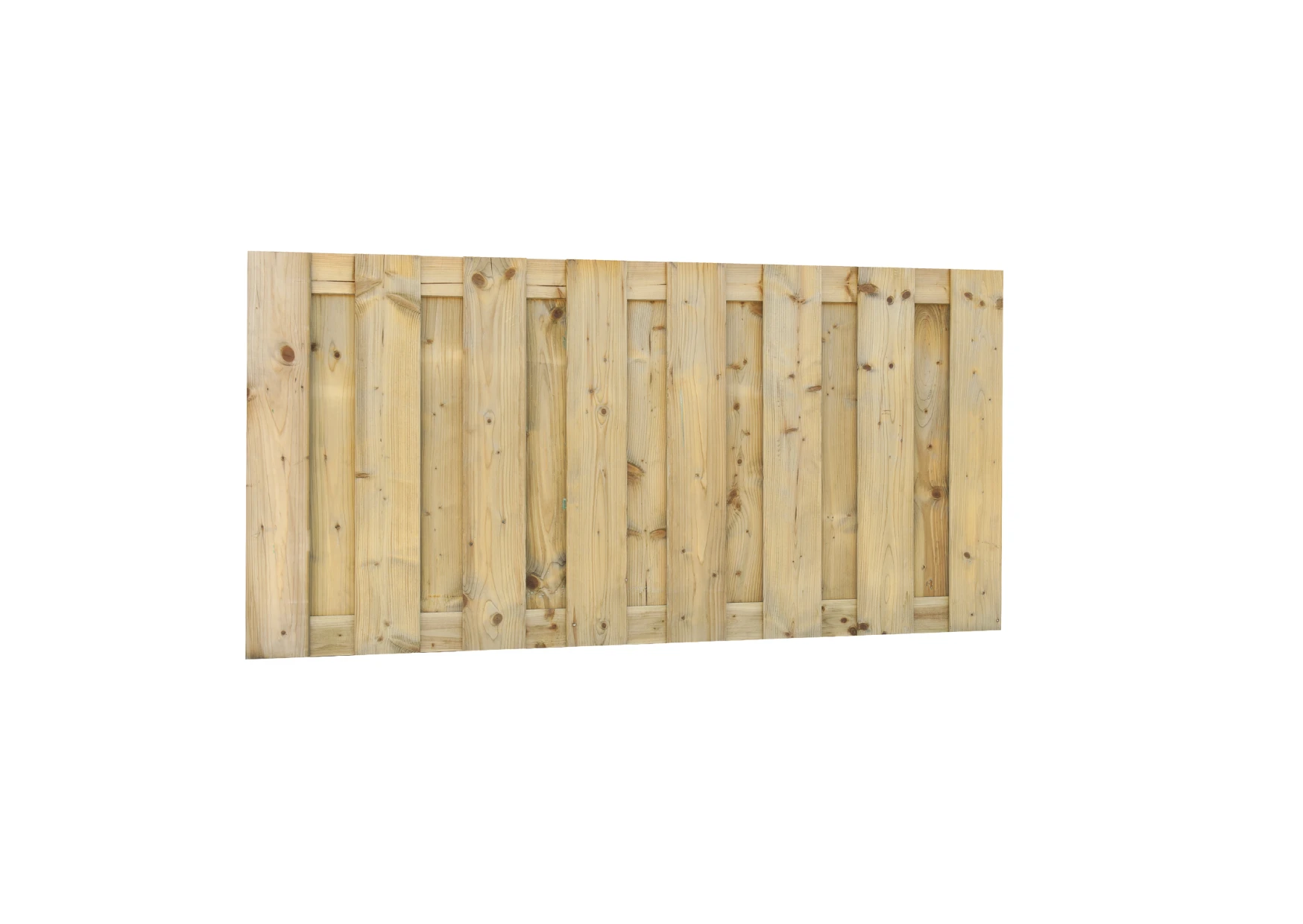 Vuren Schutting 17-planks 90 x 180 cm Groen Geïmpregneerd Geschaafd - Afbeelding 1